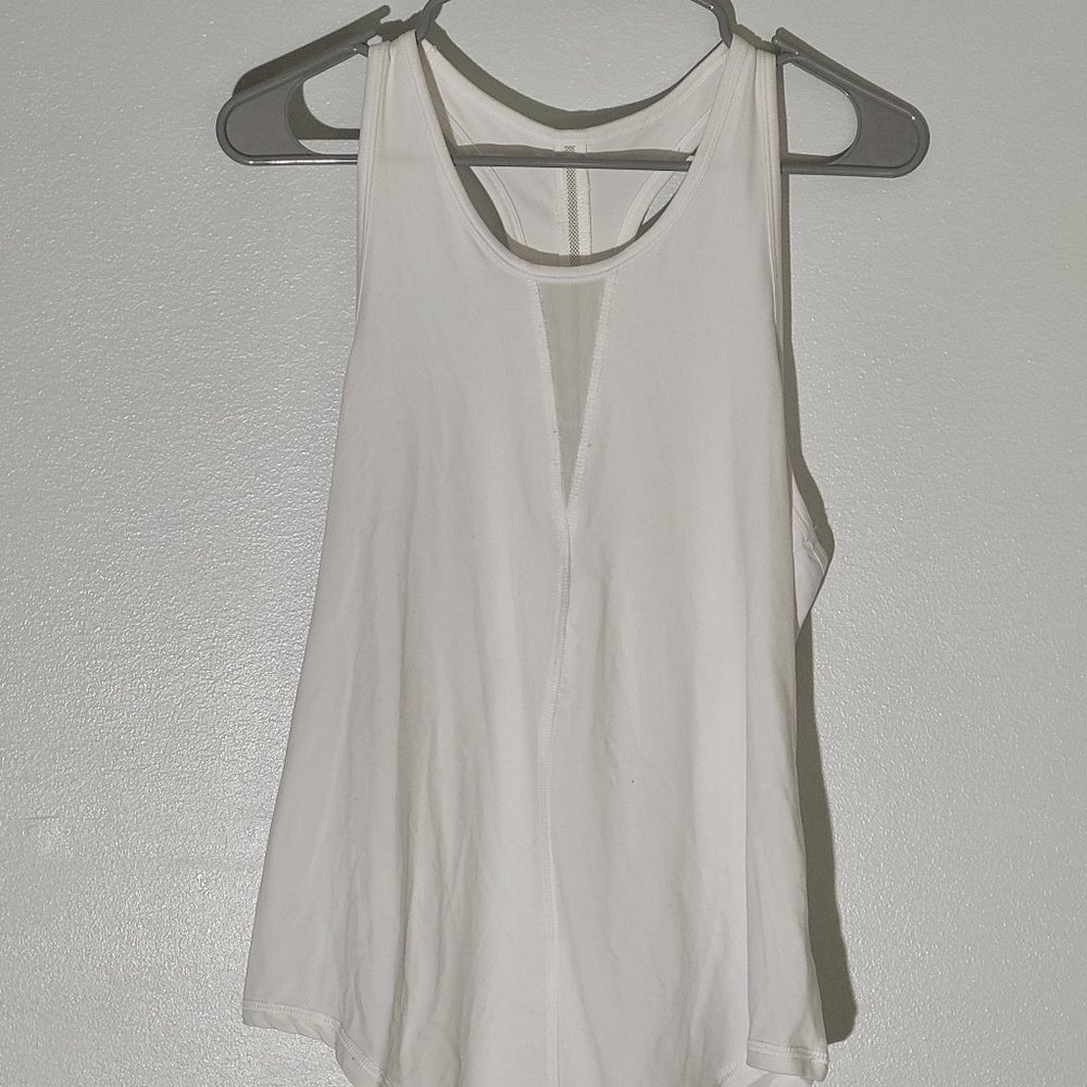 Zyia White Effortless Tank-Long